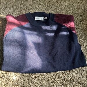 Lacoste Men's Crewneck Sweater in Navy and Burgundy
